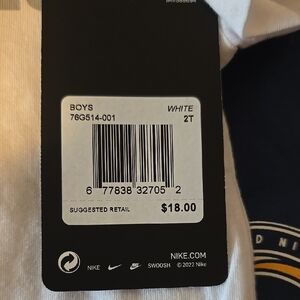 Nike Boys White T-Shirt 2T